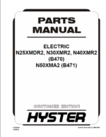 Hyster N25XMDR2, N30XMR2, N40XMR2 (B470) N50XMA2 (B471) Forklift Parts Manual