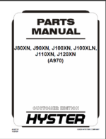Hyster J80XN, J90XN, J100XN, J100XLN, J110XN, J120XN (A970) Forklift Parts Manual