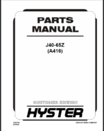 Hyster J40-65Z (A416) Forklift Parts Manual