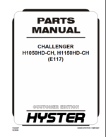 Hyster H1050HD-CH, H1150HD-CH (E117) Challenger Forklift Parts Manual