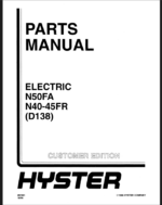 Hyster N50FA, N40, N45FR (D138) Forklift Parts Manual