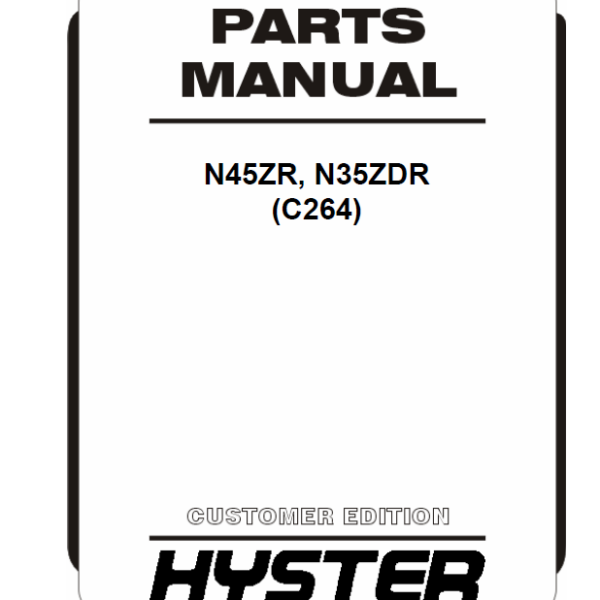 Hyster N45ZR, N35ZDR (C264) Forklift Parts Manual