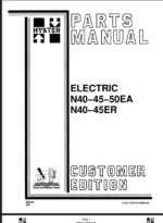 Hyster N40, N45, N50EA, N40, N45ER Forklift Parts Manual