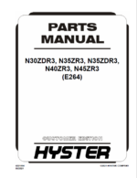 Hyster N30ZDR3, N35ZR3, N35ZDR3, N40ZR3, N45ZR3 (E264) Forklift Parts Manual