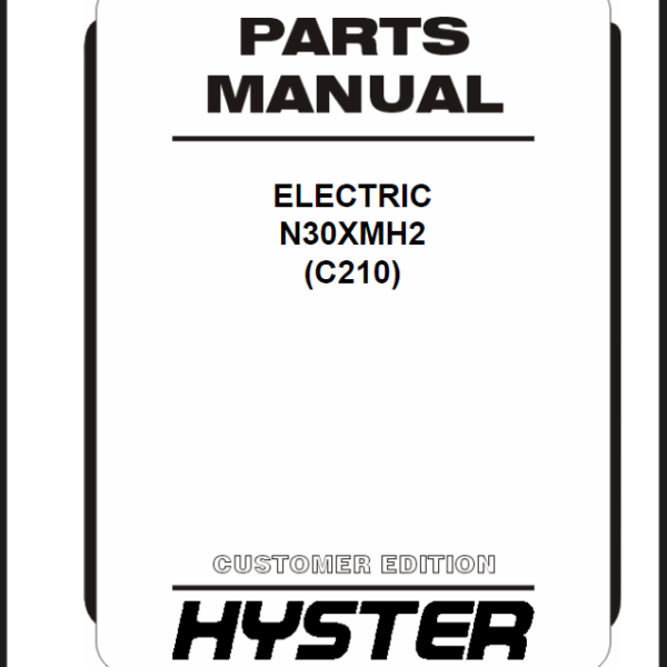 Hyster N30XMH2 (C210) Forklift Parts Manual