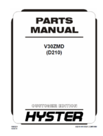 Hyster V30ZMD (D210) Forklift Parts Manual