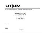 Hyster UT40P, UT50PS Forklift Parts Manual