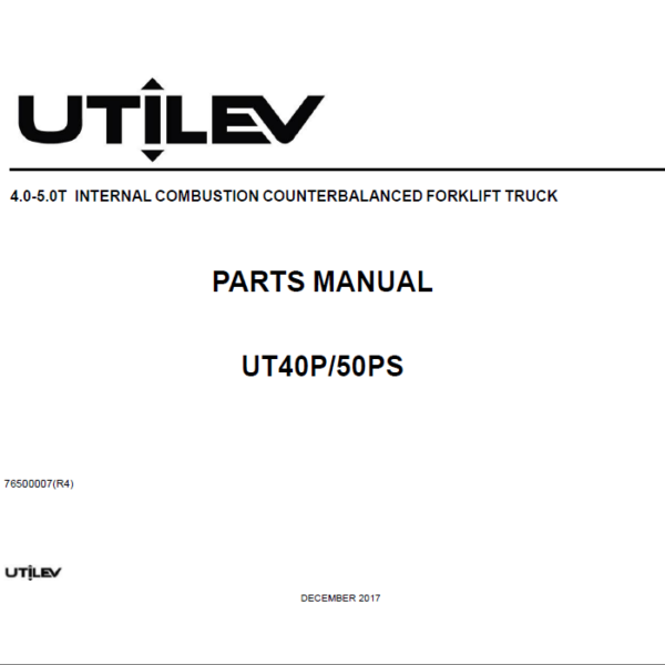Hyster UT40P, UT50PS Forklift Parts Manual