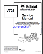 Bobcat V723 VersaHANDLER® TTC, Telescopic Handler Service Manual (6902760) (SN 368110501-368199999)