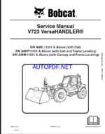 Bobcat V723 VersaHANDLER® TTC, Telescopic Handler Service Manual (6986675) (SN A8HK11001-A8HK99999)