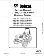 Bobcat CT450 Compact Tractor Service Manual (6987079) (SN AKBP11001-AKBP99999)