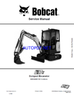 Bobcat E17z Excavator Service Manual (7416737) (SN B4ZM11001-B4ZM99999)