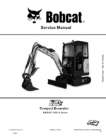Bobcat E20z Excavator Service Manual (7416756) (SN B4YC11001-B4YC99999)