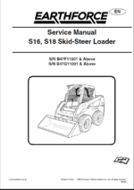 Bobcat S18 Loader Service Manual (7312959) (SN B47G11001-B47G99999)