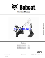 Bobcat Backhoe Attachment, Implement Service Manual (7398840) (SN B53F00101-B53F99999)