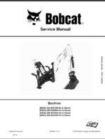 Bobcat Backhoe Attachment, Implement Service Manual (7398840) (SN B57J00101-B57J99999)