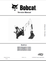 Bobcat Backhoe Attachment, Implement Service Manual (7398840) (SN B57K00101-B57K99999)