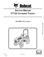Bobcat CT122 Compact Tractor Service Manual (6987028) (SN ABF511001-ABF599999)