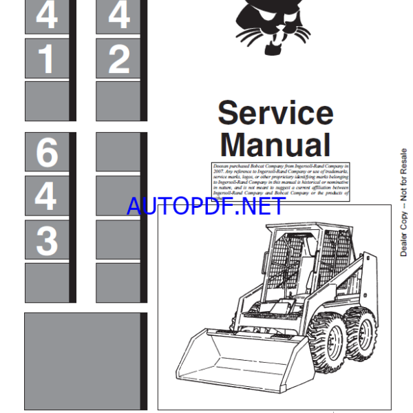 Bobcat 641 Loader Service Manual (6566135) (SN 501311001-501399999)