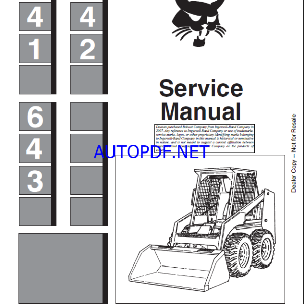 Bobcat 642 Loader Service Manual (6566135) (SN 501411001-501499999)
