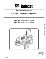 Bobcat CT335 Compact Tractor Service Manual (6987078) (SN ABH811001-ABH899999)