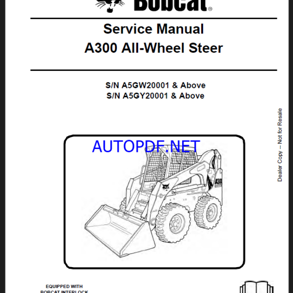 Bobcat A300 Loader Service Manual (6987047) (SN A5GW20001-A5GW99999)