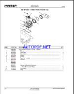 Hyster H180XD-EC6, H180XD-EC7, H200XD-EC7, H200XD-EC8, H200XD-ECD7, H190XD-ECD8, H210XD-ECD8, H230XD-ECD8, H230XD-ECD9 (F214) Forklift Parts Manual