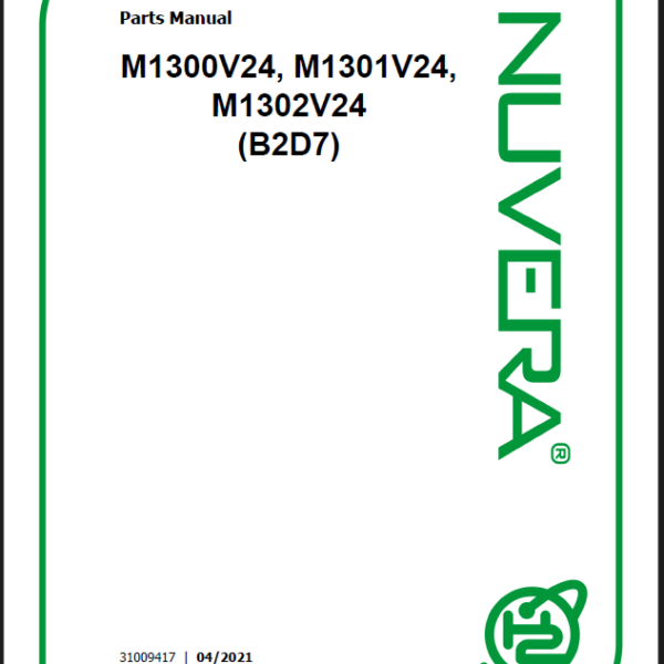Nuvera M1300V24, M1301V24, M1302V24 (B2D7) Parts Manual