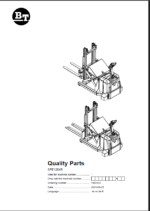 BT SPE120XR Electric Stacker Quality Parts Manual