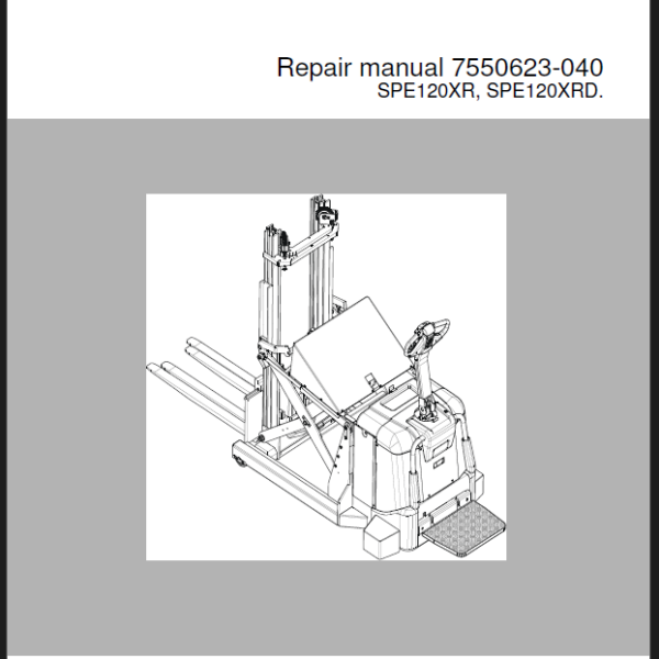 BT SPE120XR, SPE120XRD Electric Stacker Repair Manual