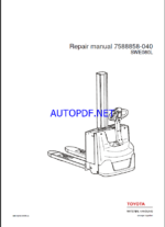 BT SWE080L Electric Stacker Repair Manual