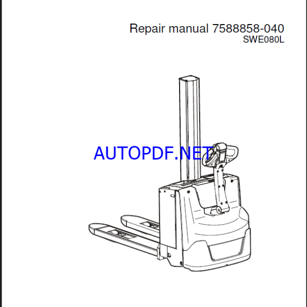 BT SWE080L Electric Stacker Repair Manual
