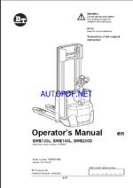 BT SWE120L, SWE140L, SWE200D Pedestrian Stacker Operators Manual