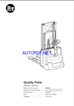 BT SWE120L, SWE140L Electric Stacker Quality Parts Manual