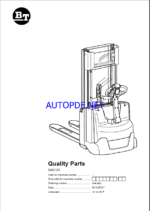 BT SWE120 Electric Stacker Quality Parts Manual