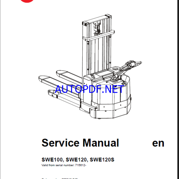 BT SWE100, SWE120, SWE120S Electric Stacker Master Service Manual