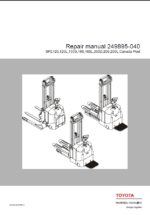 BT SPE125, SPE125L, SPE135S, SPE160, SPE160L, SPE200D, SPE200, SPE200L Electric Stacker Repair Manual