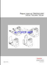 BT TSE100, TSE100W, TSE150 Tow Tractor Repair Manual