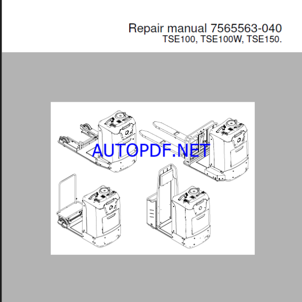 BT TSE100, TSE100W, TSE150 Tow Tractor Repair Manual