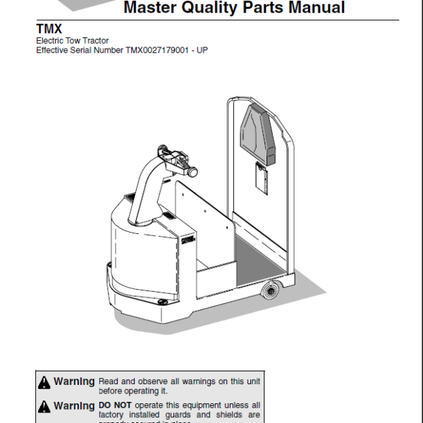 BT TMX Reach Truck Quality Parts Manual