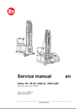 BT Veflex VR, VR SF, VRE150, VRE125SF Very Narrow Aisle Truck Master Service Manual