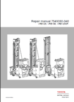 BT VRE125, VRE150, VRE125SF Very Narrow Aisle Truck Repair Manual (7549080-040)