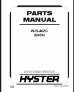 Hyster W25-40ZC (B454) Forklift Parts Manual