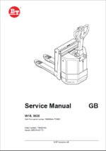 BT W18 Electric Pallet Truck Master Service Manual