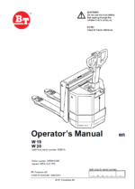 BT W18, W20 Electric Pallet Truck Operators Manual