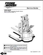 BT WSX20, WSX25 Electric Walkie Adjustable Straddle Stacker Master Service Guide