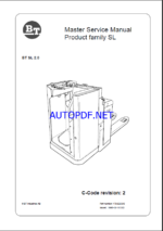 BT SL 2.0 Pedestrian Stacker Master Service Manual