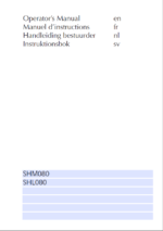 BT SHM080, SHL080 Pedestrian Stacker Operators Manual