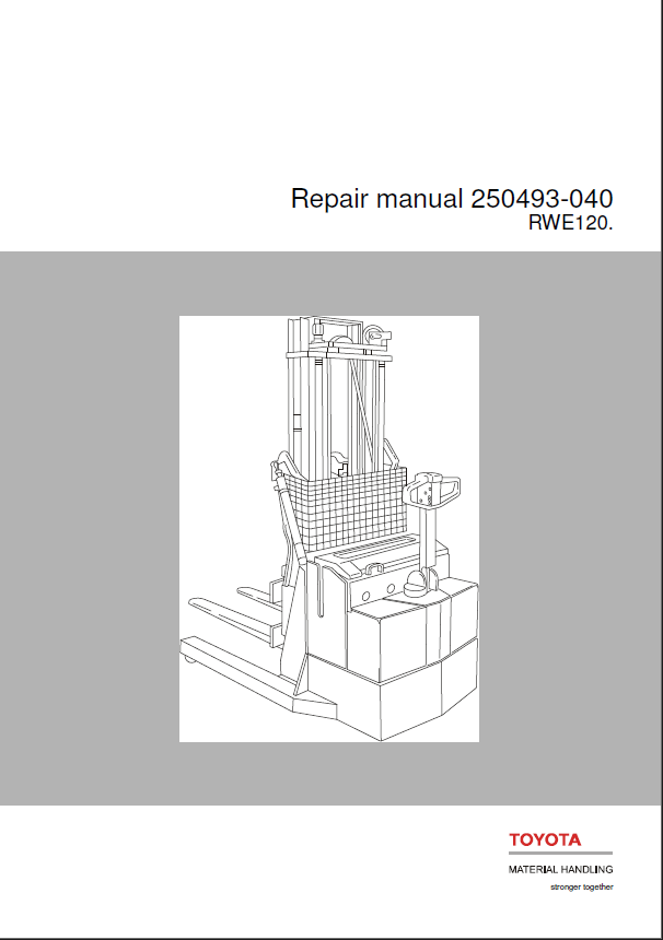 BT RWE120 Pedestrian Stacker Repair Manual
