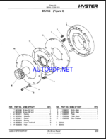 Hyster UT25C, UT30C Forklift Parts Manual